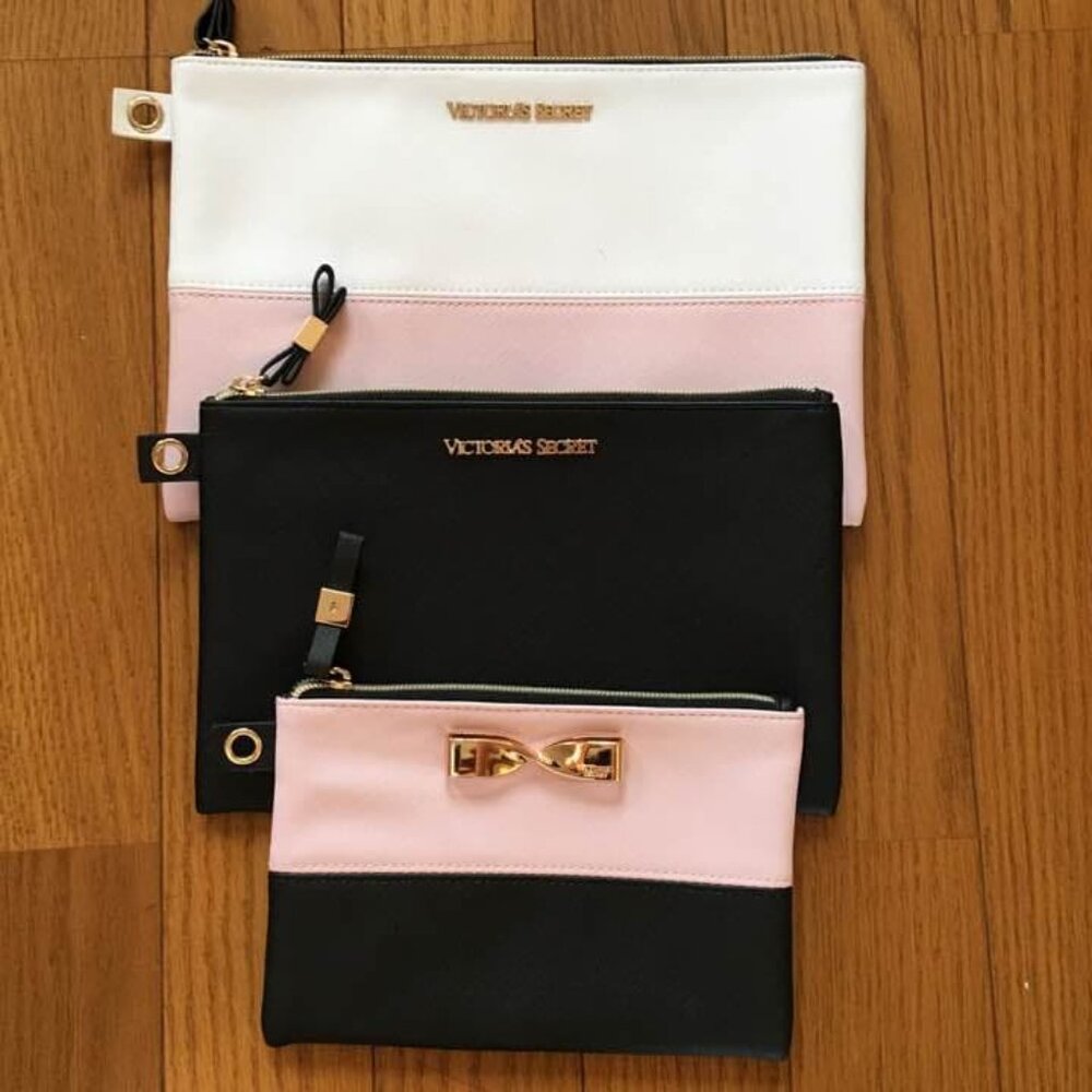 Victoria's Secret 3-piece cosmetic bag set